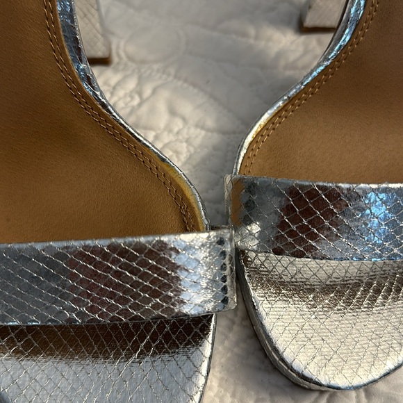 ASOS Shoes | River Island platform heeled sandal in silver - Picture 7 of 8